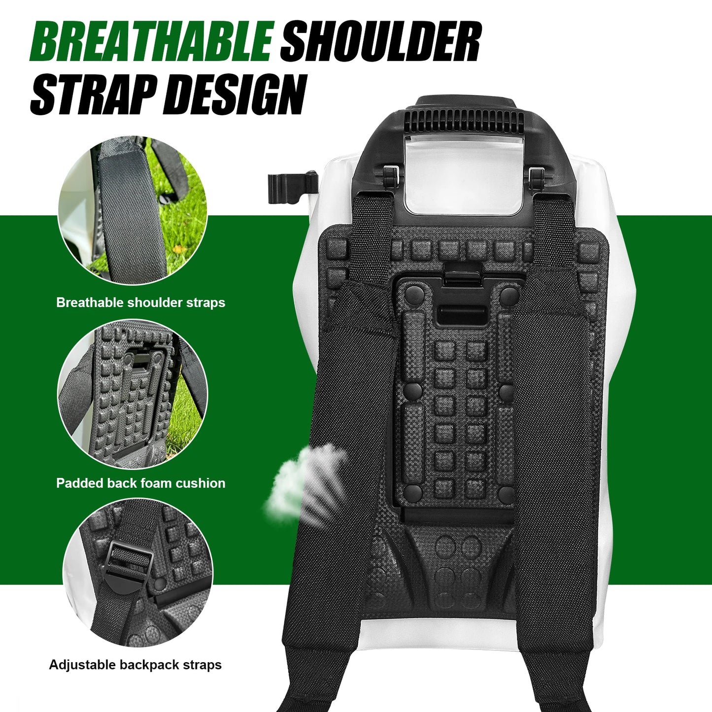 VAXMAY 16L Backpack Sprayer 4 Gallon Battery Powered Garden Sprayer 75 PSI Electric Sprayer 2.5Ah Battery&Charger included