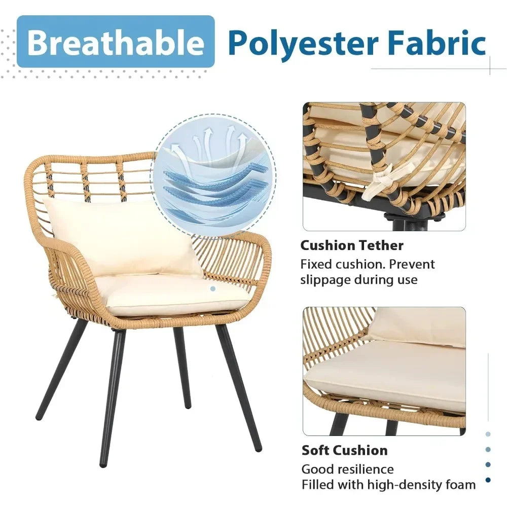 5 Piece Outdoor Wicker Furniture Set
