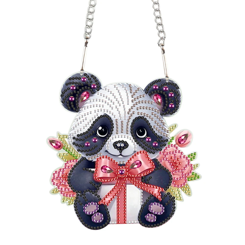 Valentines Day Love Puppy DIY Diamond Art Pendant Kit