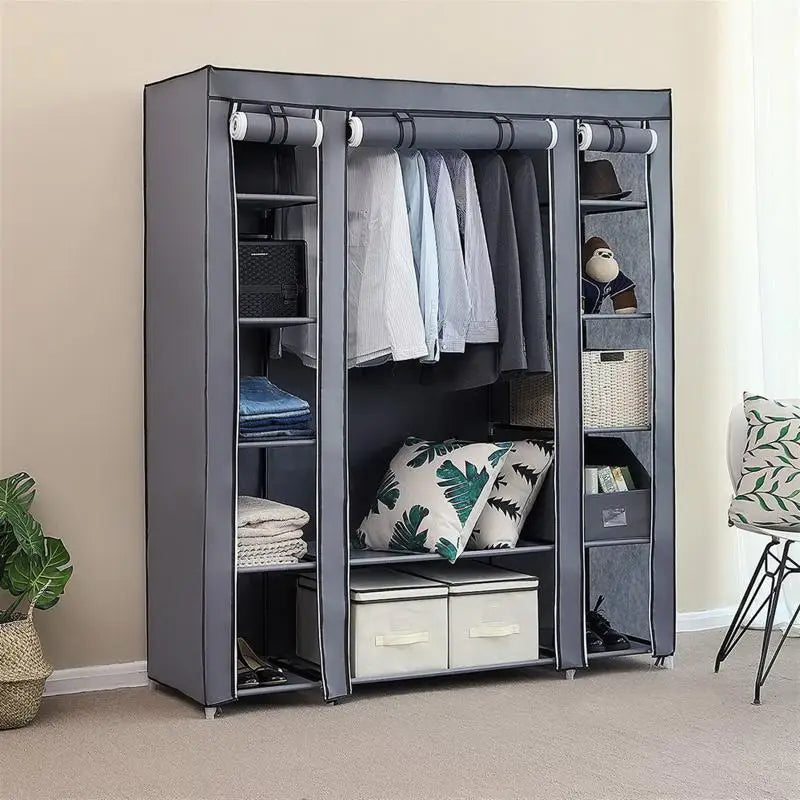 Clothes Closet Double Rod Wardrobe