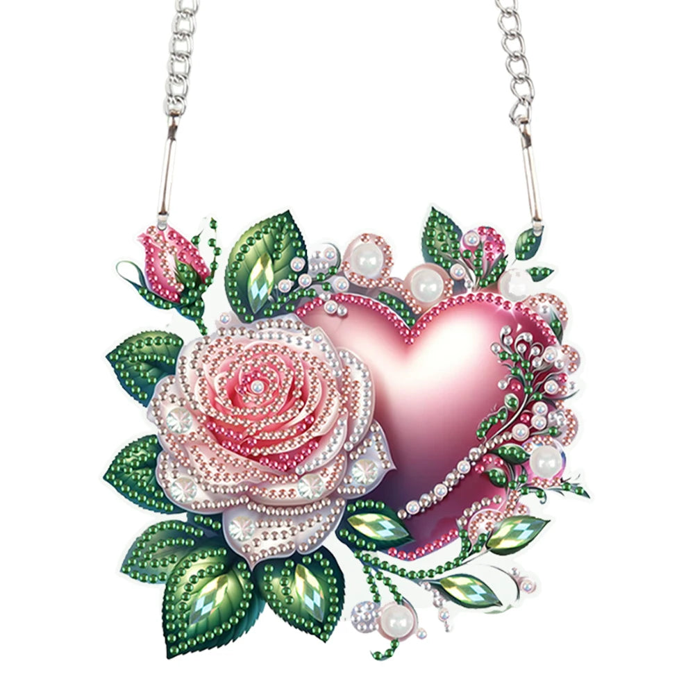 Valentines Day Love Puppy DIY Diamond Art Pendant Kit