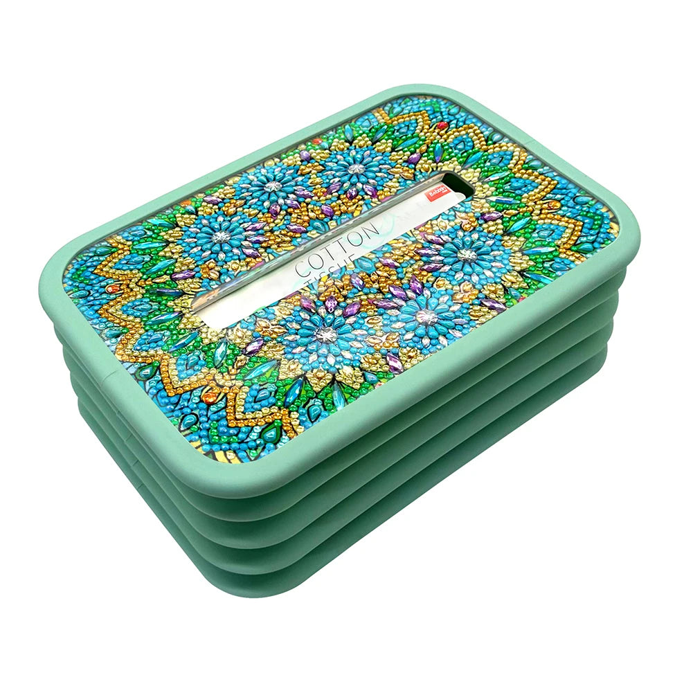 Diamond Painting Napkin Holder Acrylic Flower Ornament