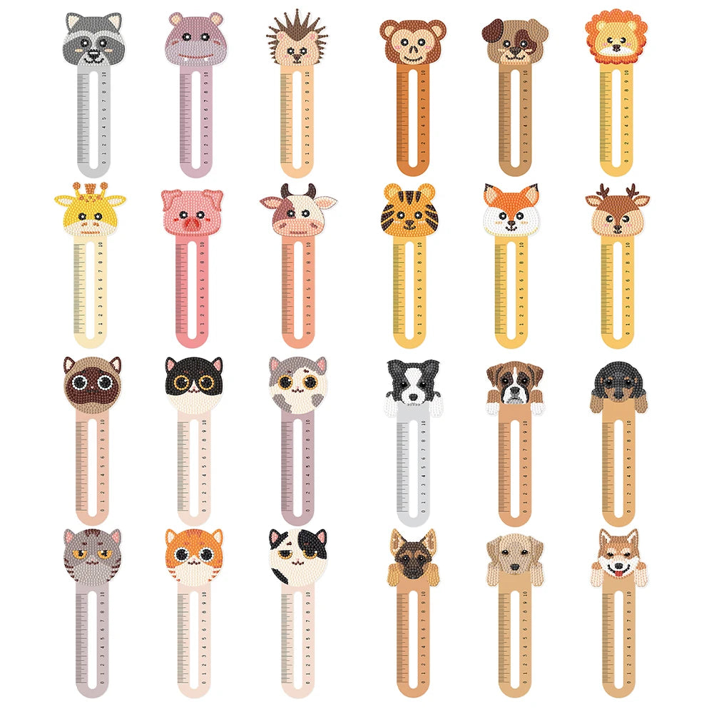 6Pcs PET Diamond Bookmark