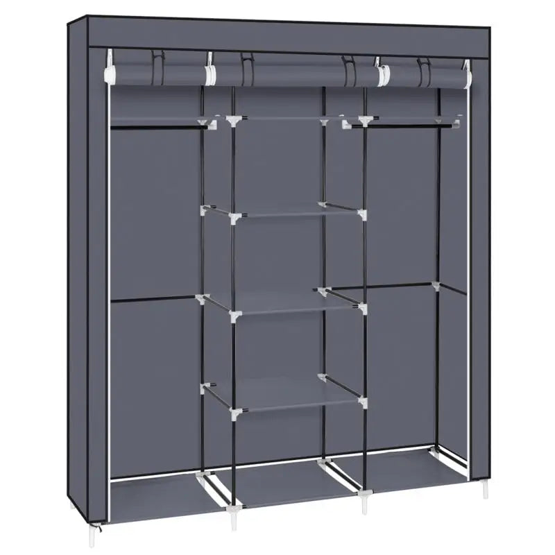 Clothes Closet Double Rod Wardrobe