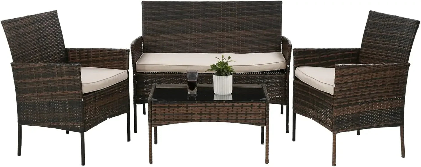 4 Pieces Patio Furniture Set