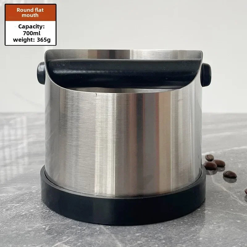 Coffee Ground Knock Box with Rubber Ring Beveled Coffee Ground Bin