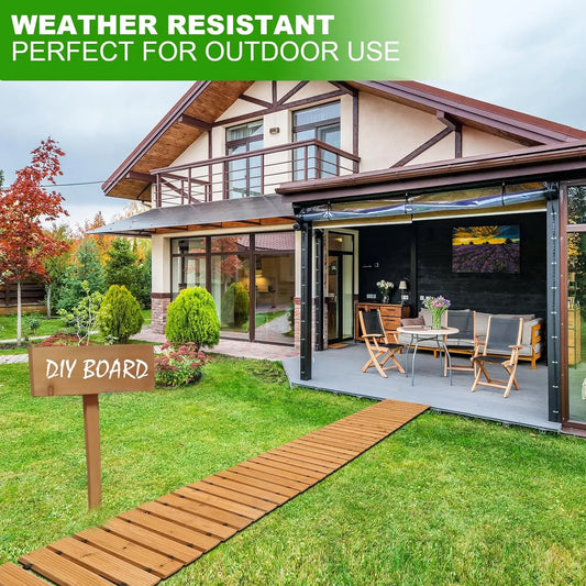 10FT Wooden Outdoor Roll Out Decorative Garden Walkway