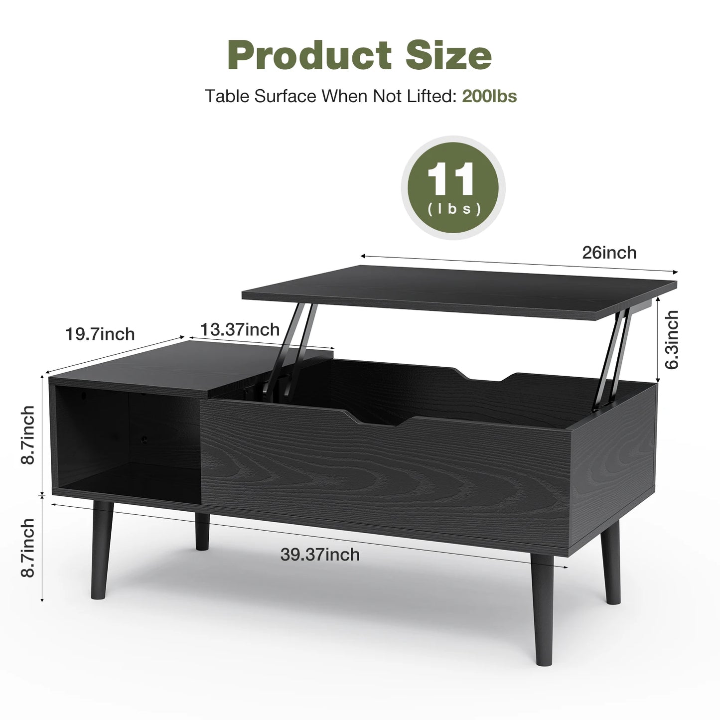 JHK Coffee Tables 39.37"x19.7"