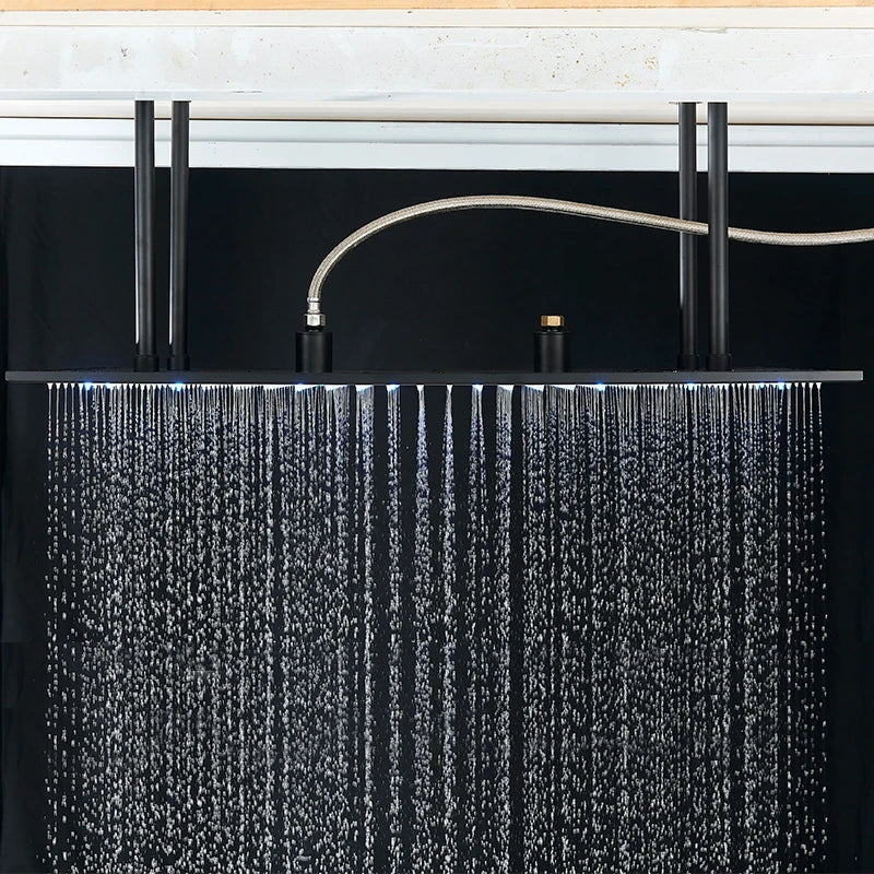 Large Rainfall Shower Faucet Ceiling Faucets LED Shower Head