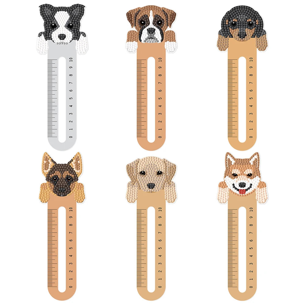 6Pcs PET Diamond Bookmark