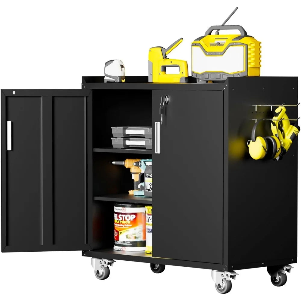 Metal Garage Storage Cabinet with Locking Doors