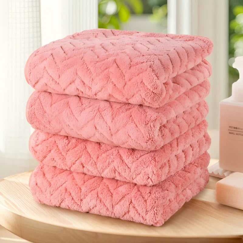 4 Piece Solid Color Towel Set