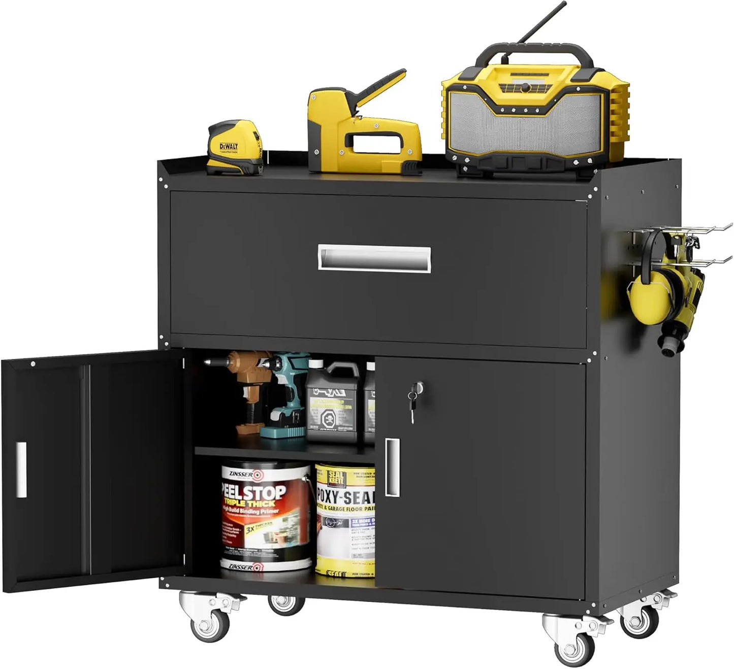 Metal Garage Storage Cabinet with Locking Doors
