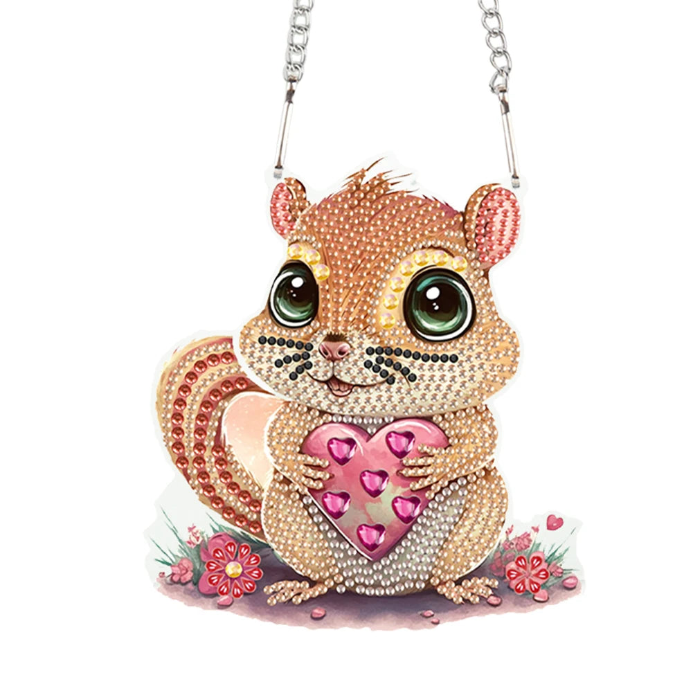 Valentines Day Love Puppy DIY Diamond Art Pendant Kit