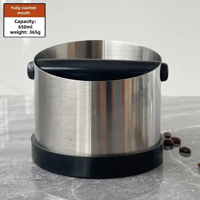 Coffee Ground Knock Box with Rubber Ring Beveled Coffee Ground Bin