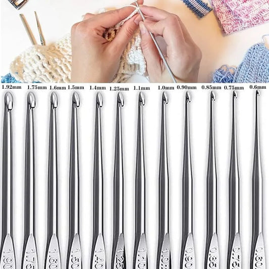 KOVEEN 59Pcs/Set Portable Crochet Knitting Set DIY Beginner Crochet Hook Kit With Storage Bag Material Pack and Storage Tools