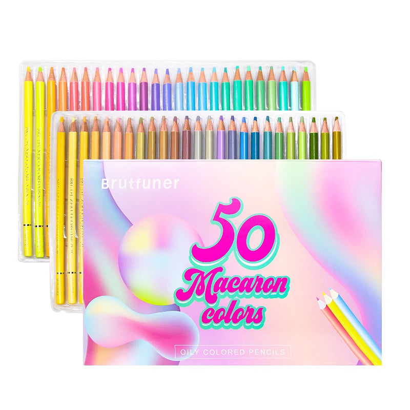 Brutfuner 48/72/120/150/160/180Colors Pencils Professional Oil Wood Soft Watercolor Pencil For School Draw Sketch Art Supplies