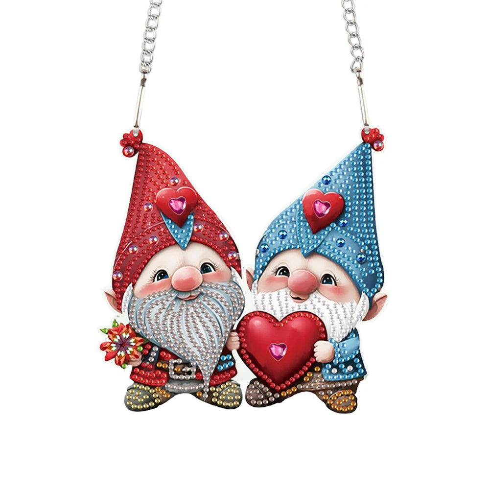 Valentines Day Love Puppy DIY Diamond Art Pendant Kit