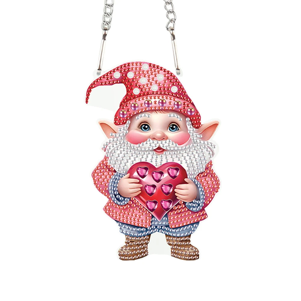 Valentines Day Love Puppy DIY Diamond Art Pendant Kit