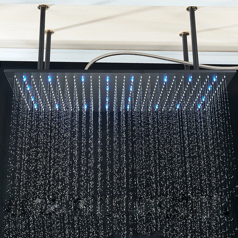 Large Rainfall Shower Faucet Ceiling Faucets LED Shower Head