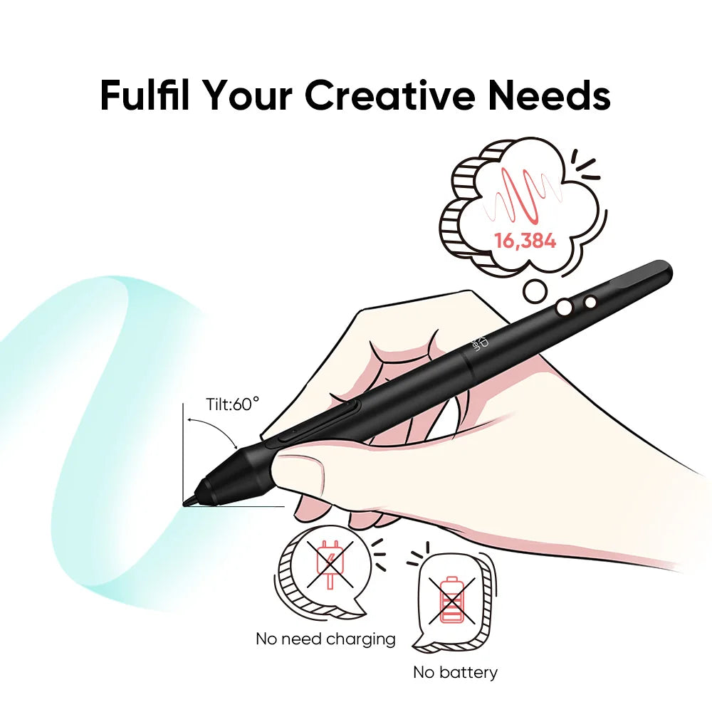 XPPen Deco Mini7 V2 Graphics Tablet 7‘’ Digital Drawing Tablet 16384 Levels for Android Mac Windows Online Education Art Design