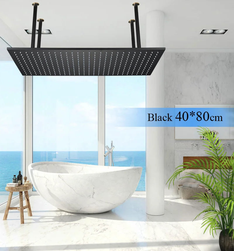 Large Rainfall Shower Faucet Ceiling Faucets LED Shower Head