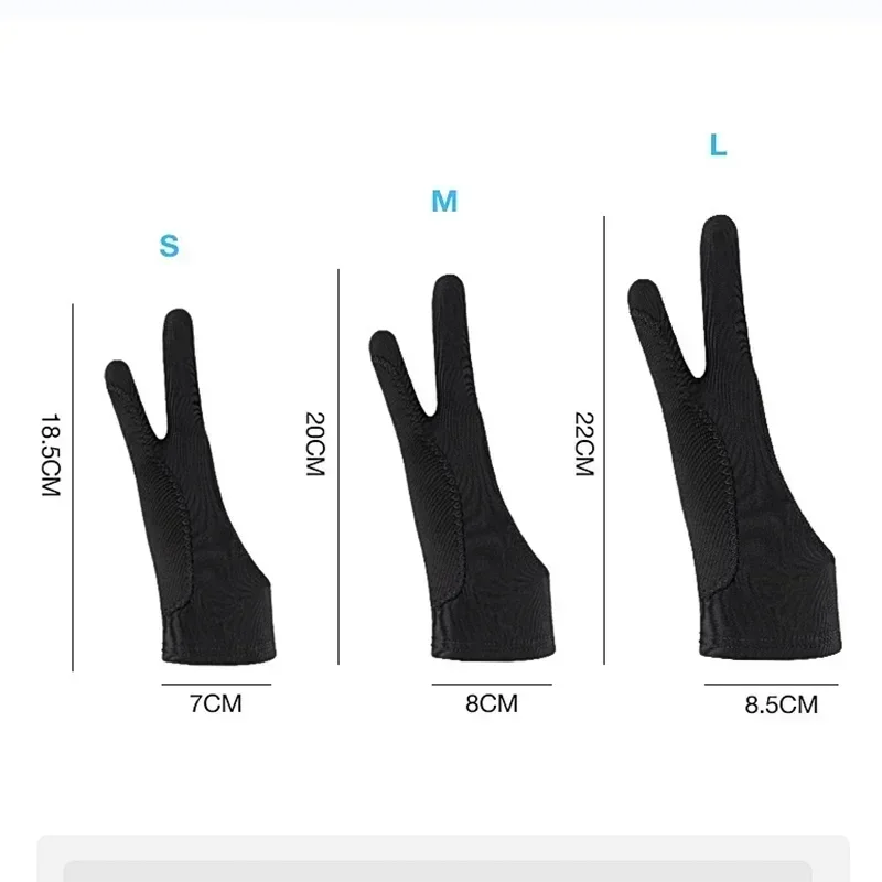 S/M/L Two-Finger Drawing Gloves
