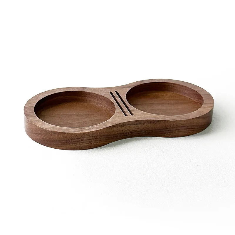 51/53/58MM Walnut Wood Coffee Tamper Mat Station