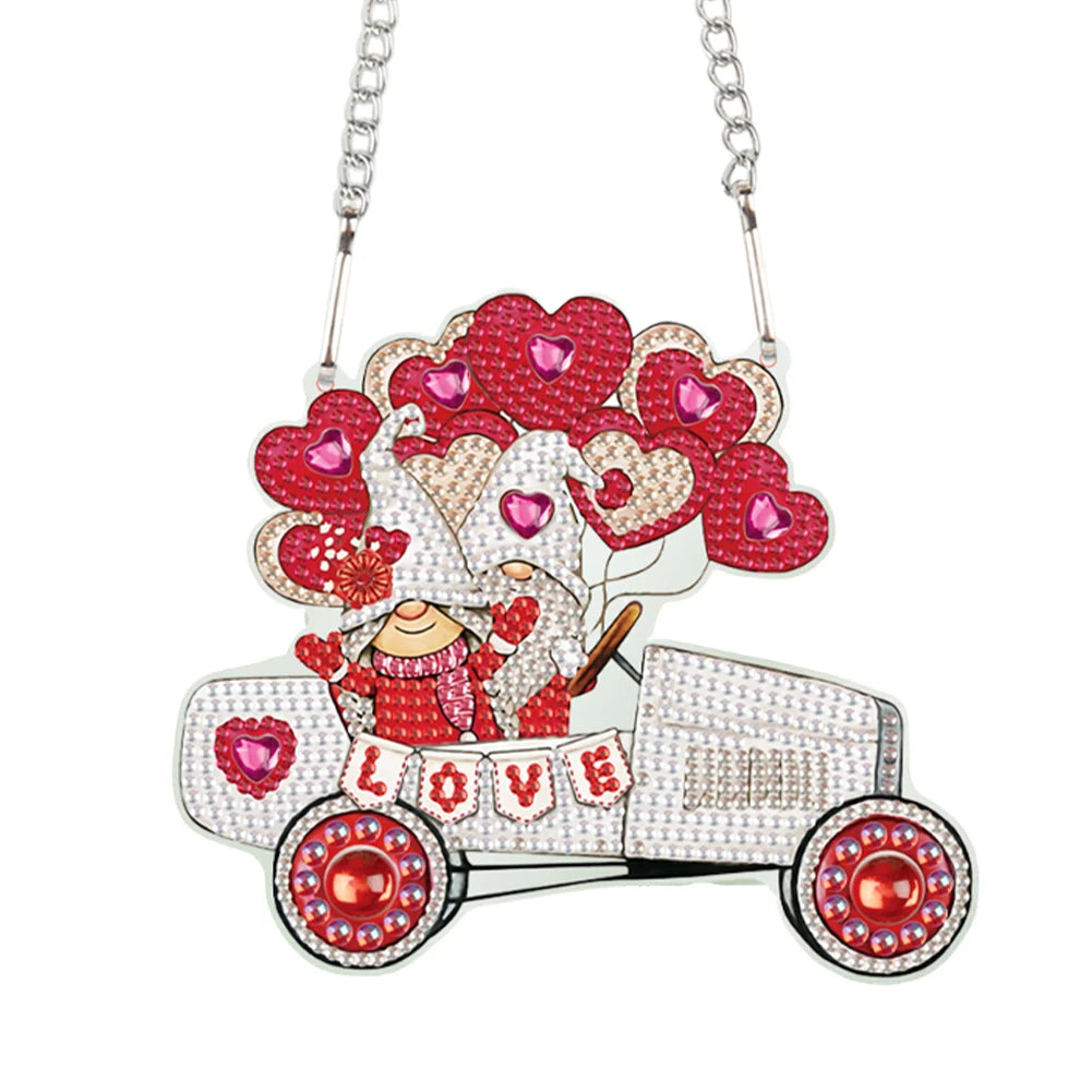 Valentines Day Love Puppy DIY Diamond Art Pendant Kit