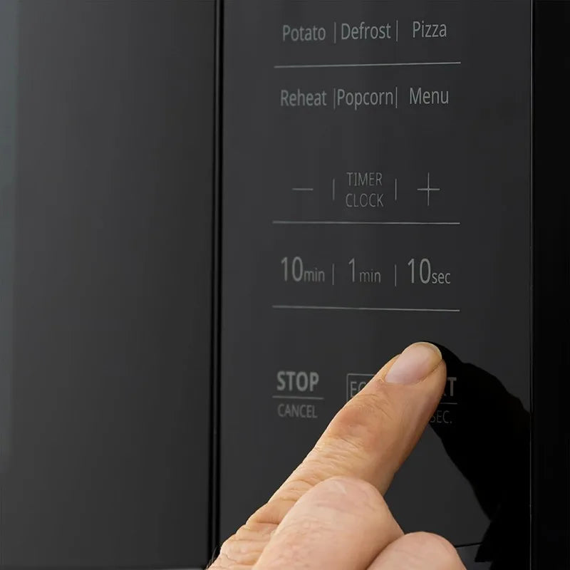 RecPro RV Air Fryer & Convection Microwave with Trim Kit | 1.0 Cu. Ft. | 120V | 6 Cooking Modes (Black)