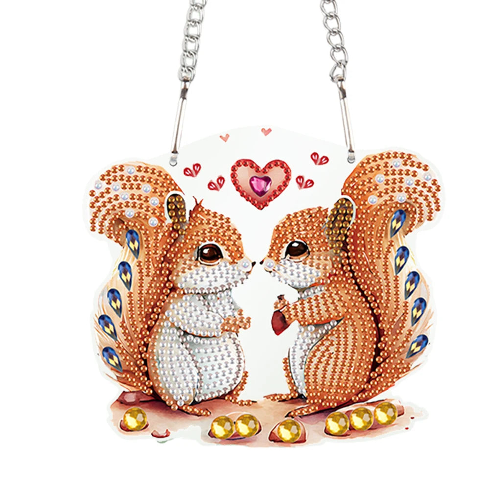 Valentines Day Love Puppy DIY Diamond Art Pendant Kit