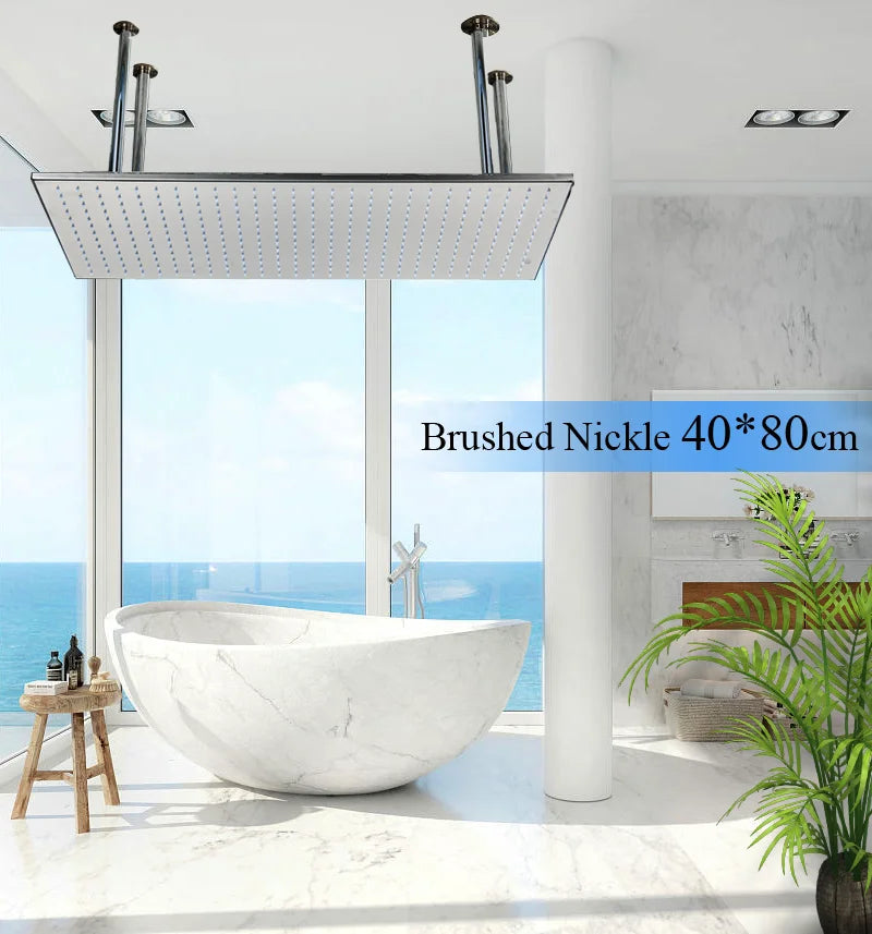 Large Rainfall Shower Faucet Ceiling Faucets LED Shower Head