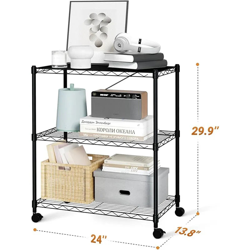 YSSOA 3-Shelf Wire Rack, 750Lb Capacity