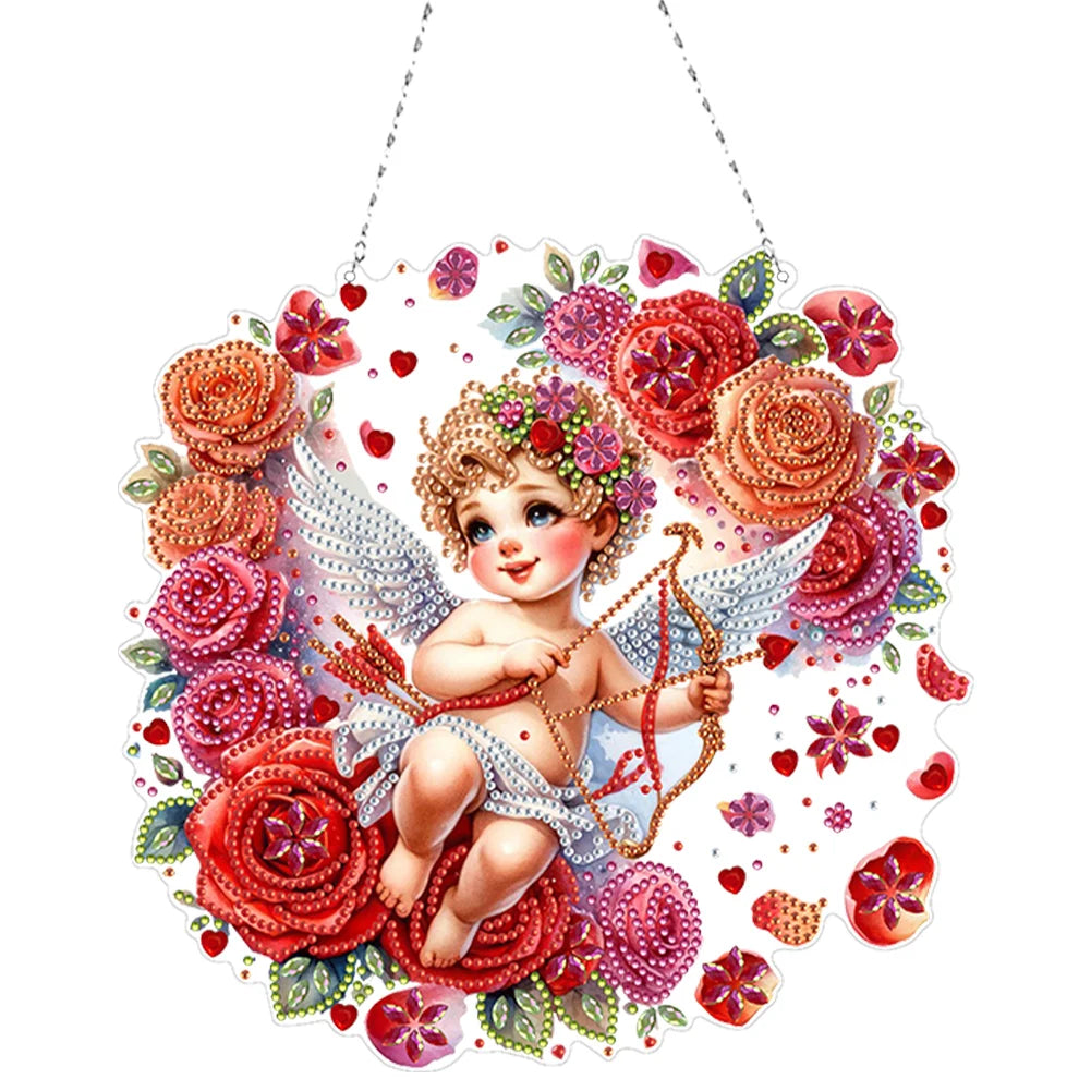 Valentines Day Love Puppy DIY Diamond Art Pendant Kit