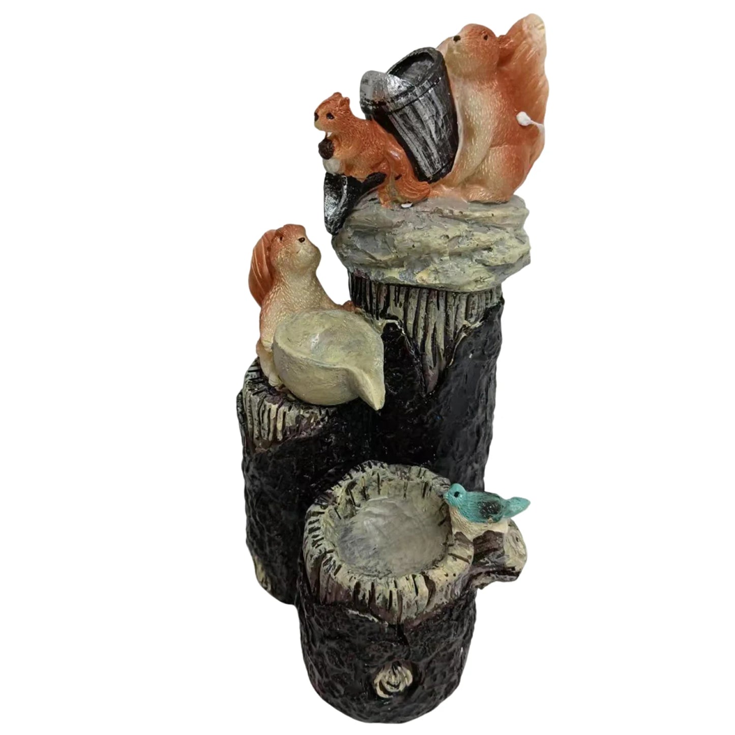 Duck /Squirrel Fountain Ornament with Light Water