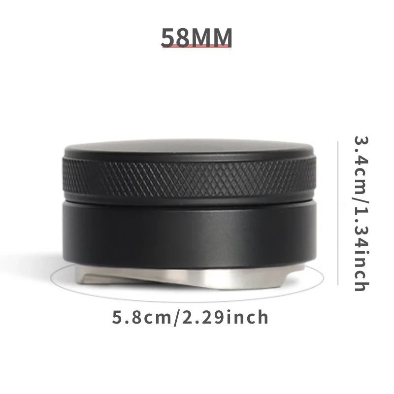 Coffee Espresso Distribution Tool/Leveler 3 Angled Slopes Adjustable Palm Tamper Fits 51/53/58mm Portafilter