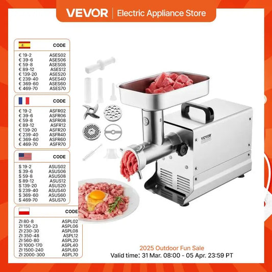 VEVOR size 5-32 Meat Mincer