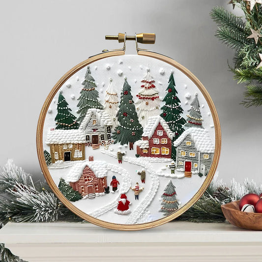 Wreath Printed Pattern Cross Stitch Set