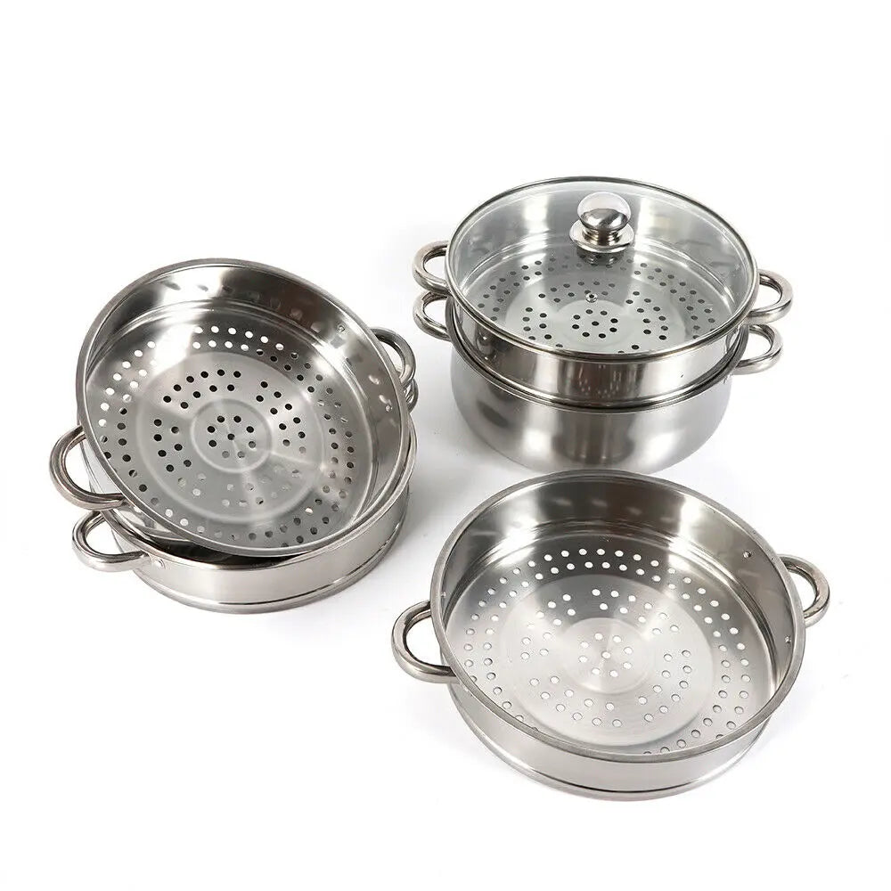 5 Tier Stainless Steel Steamer Pot Set