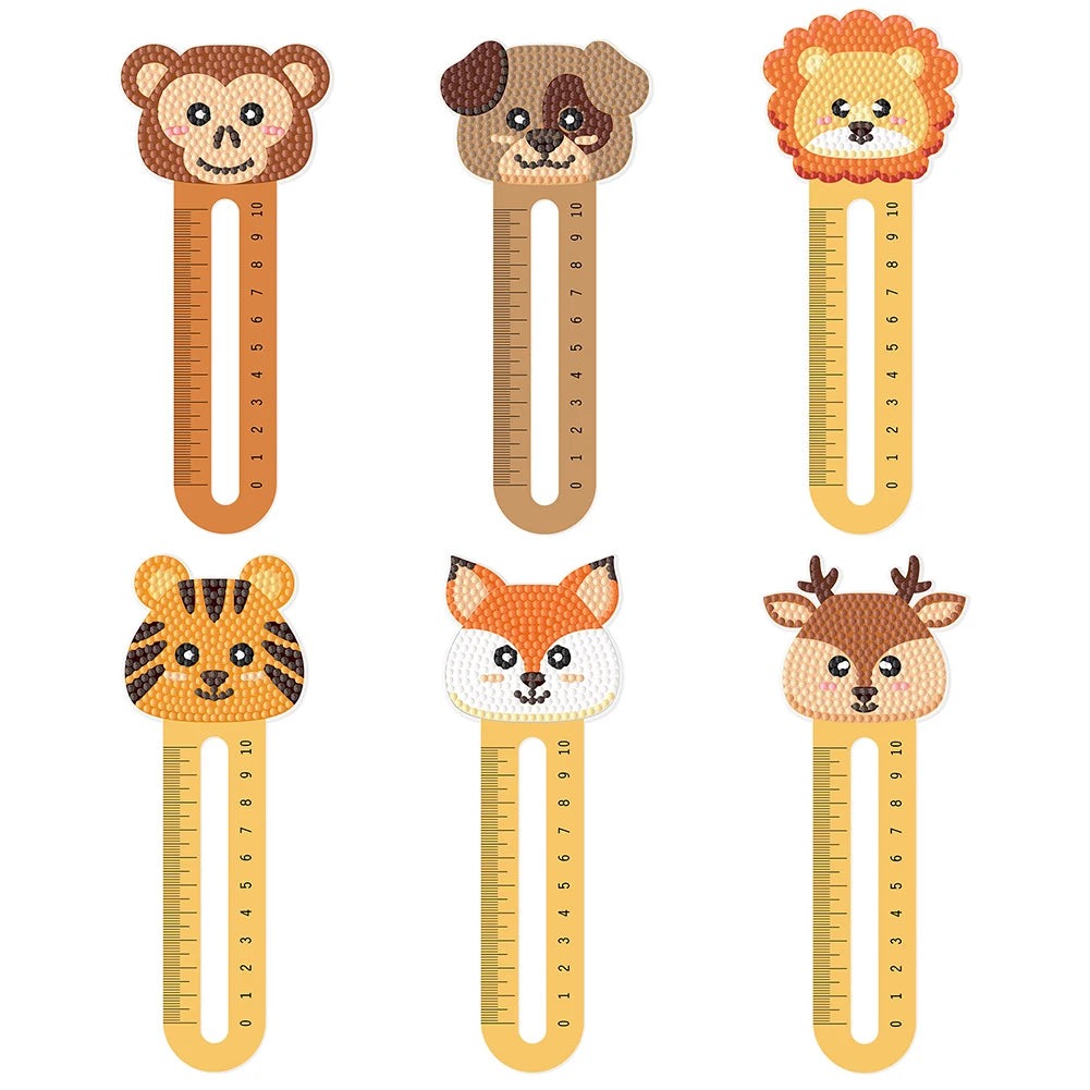 6Pcs PET Diamond Bookmark