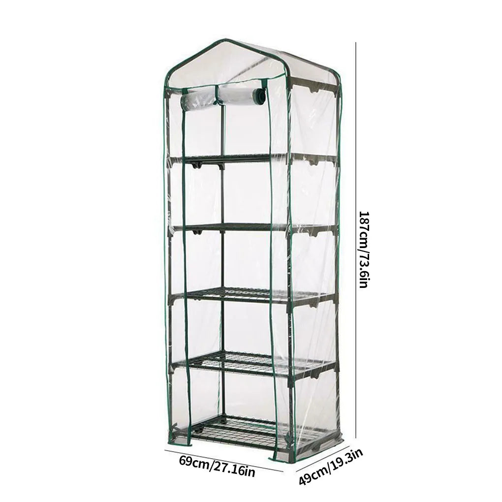 Transparent Garden Warmer Cover PVC Flower and Plant Insulated Warming Shed Greenhouse Warming Sunroom Rainproof Cover