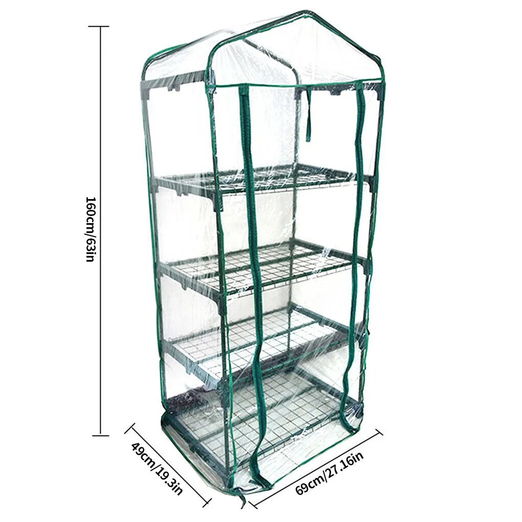 Transparent Garden Warmer Cover PVC Flower and Plant Insulated Warming Shed Greenhouse Warming Sunroom Rainproof Cover
