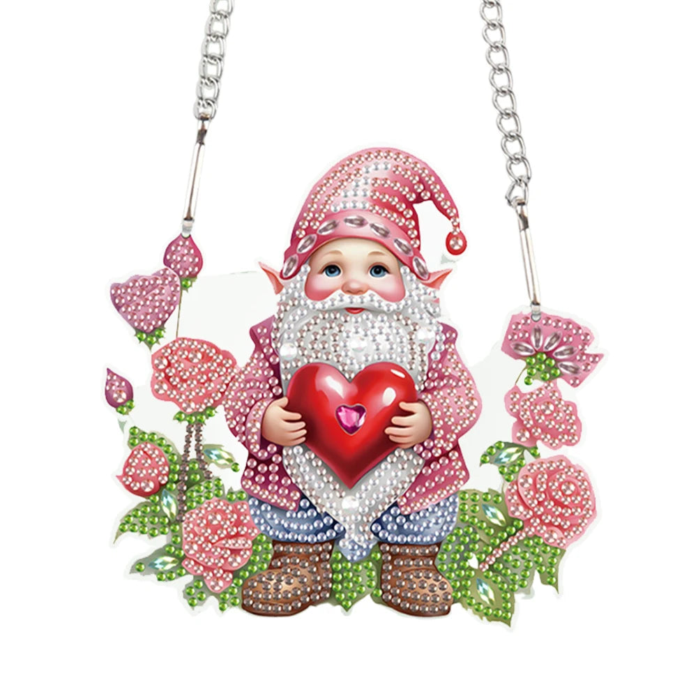 Valentines Day Love Puppy DIY Diamond Art Pendant Kit