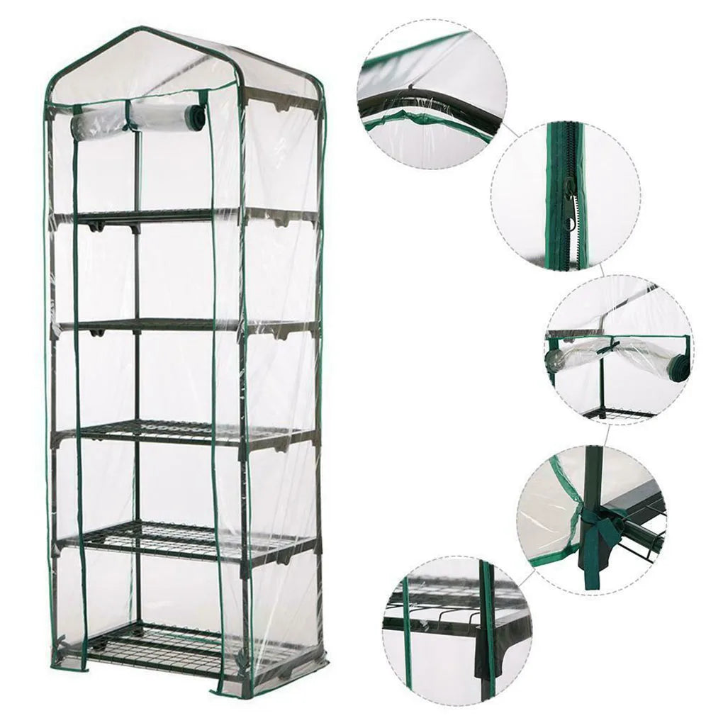 Transparent Garden Warmer Cover PVC Flower and Plant Insulated Warming Shed Greenhouse Warming Sunroom Rainproof Cover