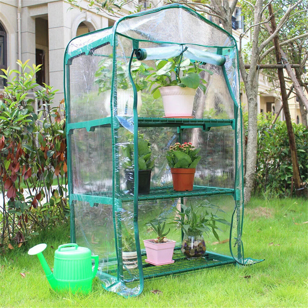 Transparent Garden Warmer Cover PVC Flower and Plant Insulated Warming Shed Greenhouse Warming Sunroom Rainproof Cover