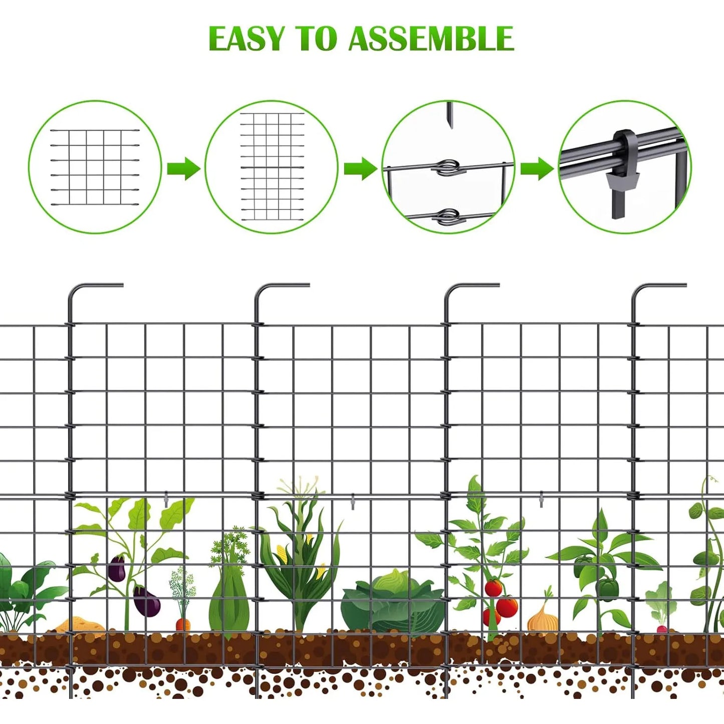 24" Outdoor Garden Fence