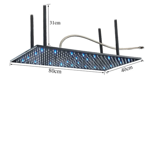 Large Rainfall Shower Faucet Ceiling Faucets LED Shower Head
