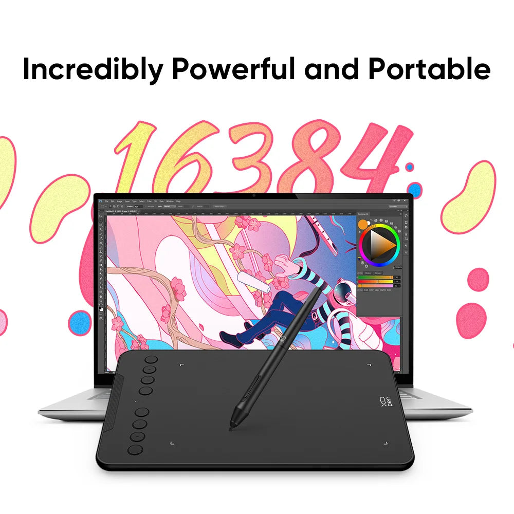 XPPen Deco Mini7 V2 Graphics Tablet 7‘’ Digital Drawing Tablet 16384 Levels for Android Mac Windows Online Education Art Design