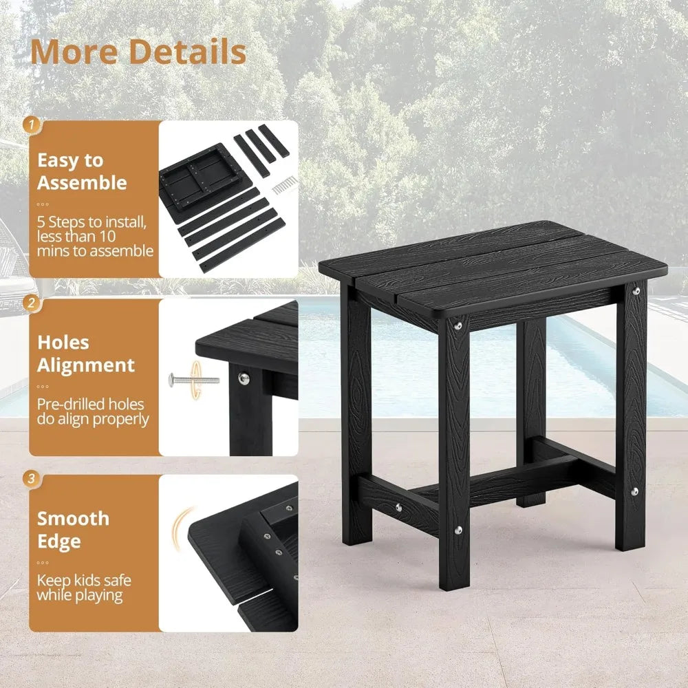 Outdoor Rocking Chairs Set of 3, 2 Chairs & 1 Table