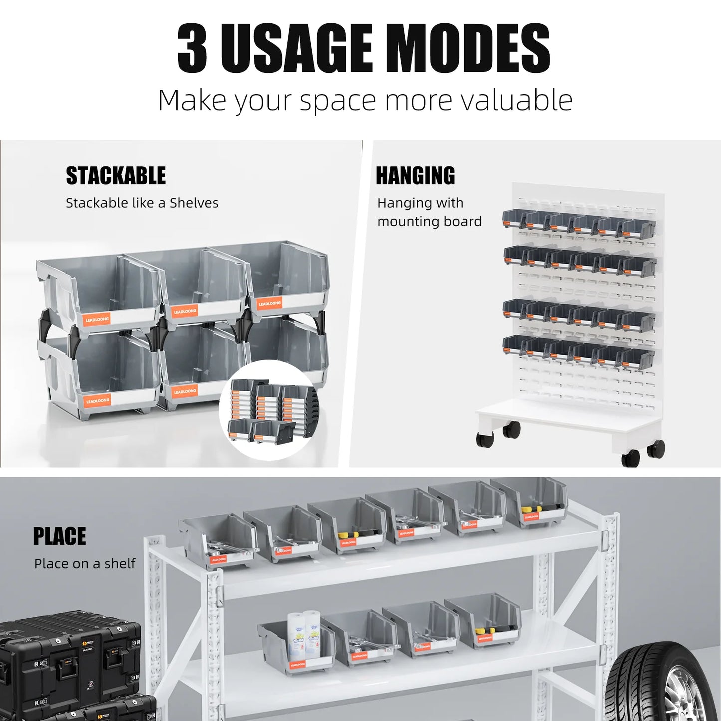 24pcs 5x4*3"Tray Organizer